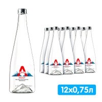 Вода Аксаут / Axout 0.75 литра, без газа, стекло, 12 шт. в уп.