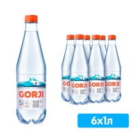 Вода Горджи / Gorji 1 литр, газ, пэт, 6 шт. в уп.