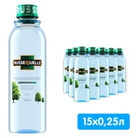 Вода РуссеКвелле / RusseQuelle 0.25 литра, без газа, стекло, 15 шт. в уп.