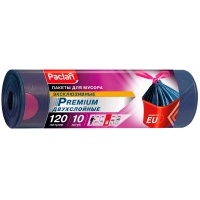Мешки для мусора Paclan Premium с завязками 120 литров, 10 шт