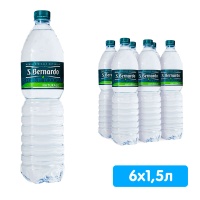 Вода San Bernardo 1.5 литра, без газа, пэт, 6 шт. в уп.
