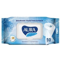 Влажная туалетная бумага Aura Ultra Comfort 50 шт