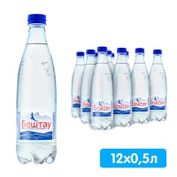 Вода Бештау Аква-Вайт 0.5 литра, газ, пэт, 12 шт. в уп.