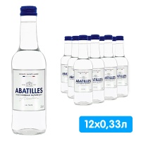 Вода Абатий / Abatilles 0.33 литра, без газа, стекло, 12 шт. в уп.