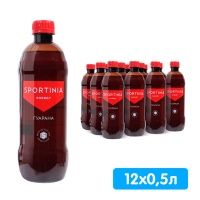 Напиток Спортиния / Sportinia Energy Гуарана 0.5 литра, без газа, пэт, 12 шт. в уп.