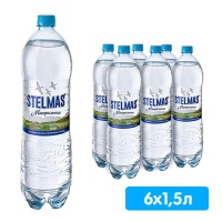 Вода Stelmas детская 3+, 1.5 литра, без газа, пэт, 6 шт. в уп.