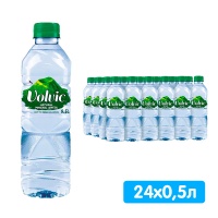 Вода Вольвик / Volvic 0.5 литра, без газа, пэт, 24 шт. в уп.