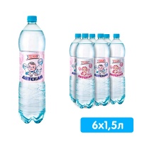 Вода Stelmas детская 0+, 1.5 литра, без газа, пэт, 6 шт. в уп.