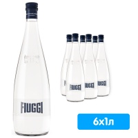 Вода Фьюджи / Fiuggi Vivace 1 литр, газ, стекло, 6 шт. в уп.