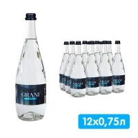 Вода Грани / Grani 0.75 литра, газ, стекло, 12 шт. в уп.