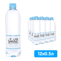 Родниковая вода Polar Spring 0.5 литра, без газа, пэт, 12 шт. в уп.