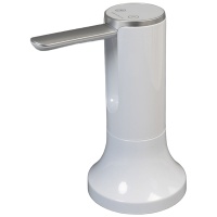 Помпа Aqviol 015 электрическая на аккумуляторе с USB-адаптером для 19л бутылей, белая