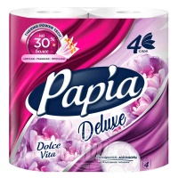 Туалетная бумага Papia Deluxe Dolce Vita белая 4 слоя (4 шт)