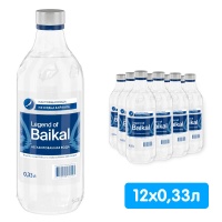 Вода Legend of Baikal 0.33 литра, без газа, стекло, 12 шт. в уп.