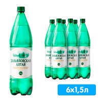 Вода Завьяловская Алтай Mg 1.5 литра, газ, пэт,  6 шт. в уп.