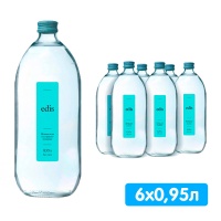 Вода Edis родниковая 0.95 литра, без газа, стекло, 6 шт. в уп.