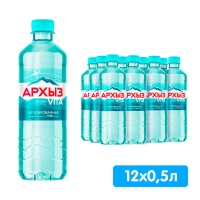 Вода Архыз Vita 0.5 литра, без газа, пэт, 12 шт. в уп.