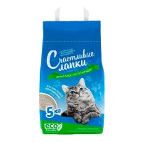 Наполнитель Счастливые лапки комкующийся бентонитовый 5 кг