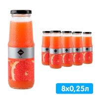 Грейпфрутовый сок Rioba красный 0.25 литра, 8 шт. в уп.