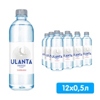 Вода природная Уланта / Ulanta 0.5 литра, газ, пэт, 12 шт. в уп.