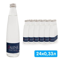 Вода Жалин / Jaline 0.33 литра, газ, стекло, 24 шт. в уп.