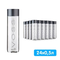 Вода Восс / Voss 0.5 литра, без газа, пэт, 24 шт. в уп.