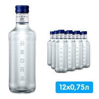 Вода Nedra Ice 0.75 литра, газ, стекло, 12 шт. в уп.