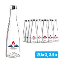 Вода Аксаут / Axout 0.33 литра, без газа, стекло, 20 шт. в уп.