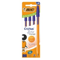 Ручки шариковые BIC Orange Fine синие 4 шт