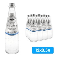Вода Ноу Вайн / No Wine 0.5 литра, газ, стекло, 12 шт. в уп. 