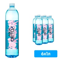 Вода АКВАдетокс / AQUAdetox 1 литр, без газа, пэт, 6 шт. в уп.