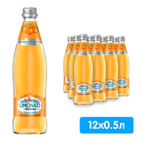 Напиток Limonati by Borjomi с соком мандарина 0.5 литра, газ, стекло, 12 шт. в уп.