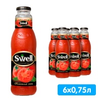 Сок Свелл / Swell томатный 0.75 литра, 6 шт. в уп.