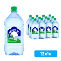 Вода Шишкин лес 1 литр, без газа, пэт, 12 шт. в уп.