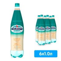 Напиток Боржоми / Borjomi Aromati с ароматом цитрусов и имбиря 1 литр, газ, пэт, 6 шт. в уп.