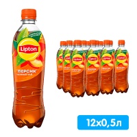 Холодный Чай Липтон / Lipton Персик 0.5 литра, пэт, 12 шт. в уп.