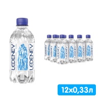 Вода Ledenev питьевая природная 0.33 литра, без газа, пэт, 12 шт. в уп.