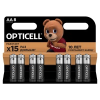 Батарейки Opticell Basic AA 8 шт. в уп.