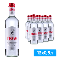 Вода Тбау Премиум 0.5 литра, без газа, стекло, 12 шт. в уп.