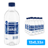 Вода Legend of Baikal 0.33 литра, без газа, пэт, 12 шт. в уп.