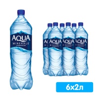 Вода Аква Минерале / Aqua Minerale 2 литра, газ, пэт, 6 шт. в уп.