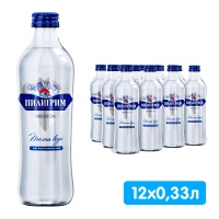Вода Пилигрим Premium 0,33 литра, без газа, стекло, 12 шт. в уп.