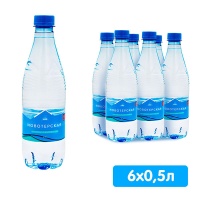 Вода Новотерская 0.5 литра, без газа, пэт, 6 шт. в уп.