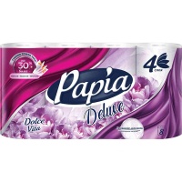 Туалетная бумага Papia Deluxe Dolce Vita белая 4 слоя (8 шт)