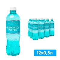 Вода Ferdinanduv pramen / Фердинандов прамен 0.5 литра, газ, пэт, 12 шт. в уп.