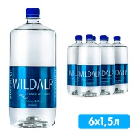 Wildalp альпийская родниковая вода 1.5 литра, без газа, пэт, 6 шт. в уп.