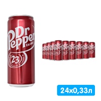 Напиток Доктор Пеппер / Dr.Pepper Classic 0.33 литра, ж/б, 24 шт. в уп.