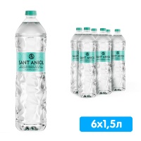 Вода Сант Аниол / Sant Aniol 1.5 литра, без газа, пэт, 6 шт. в уп.