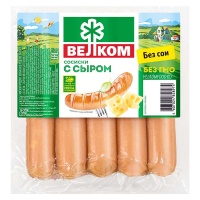 Сосиски Велком с сыром 450 гр