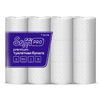 Туалетная бумага Soffi Pro белая 3х-слойная 12 шт. в уп.